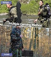 Vista 6 de Bolsa para rifle, mochila táctica larga para rifle, estuche portátil para escopeta para almacenamiento y transporte de armas de fuego, adecuada