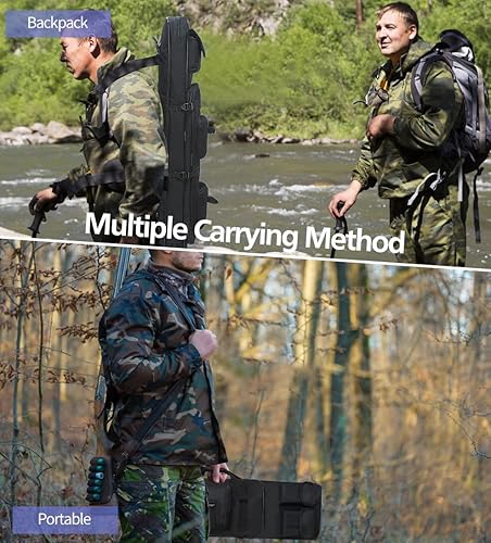 Miniatura 6 de Bolsa para rifle, mochila táctica larga para rifle, estuche portátil para escopeta para almacenamiento y transporte de armas de fuego, adecuada