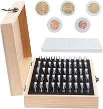 Fippy Coin Box Collection, 50 Coin Capsules, Coin Storage for Collectors 18mm 21mm 25mm 27mm 30mm