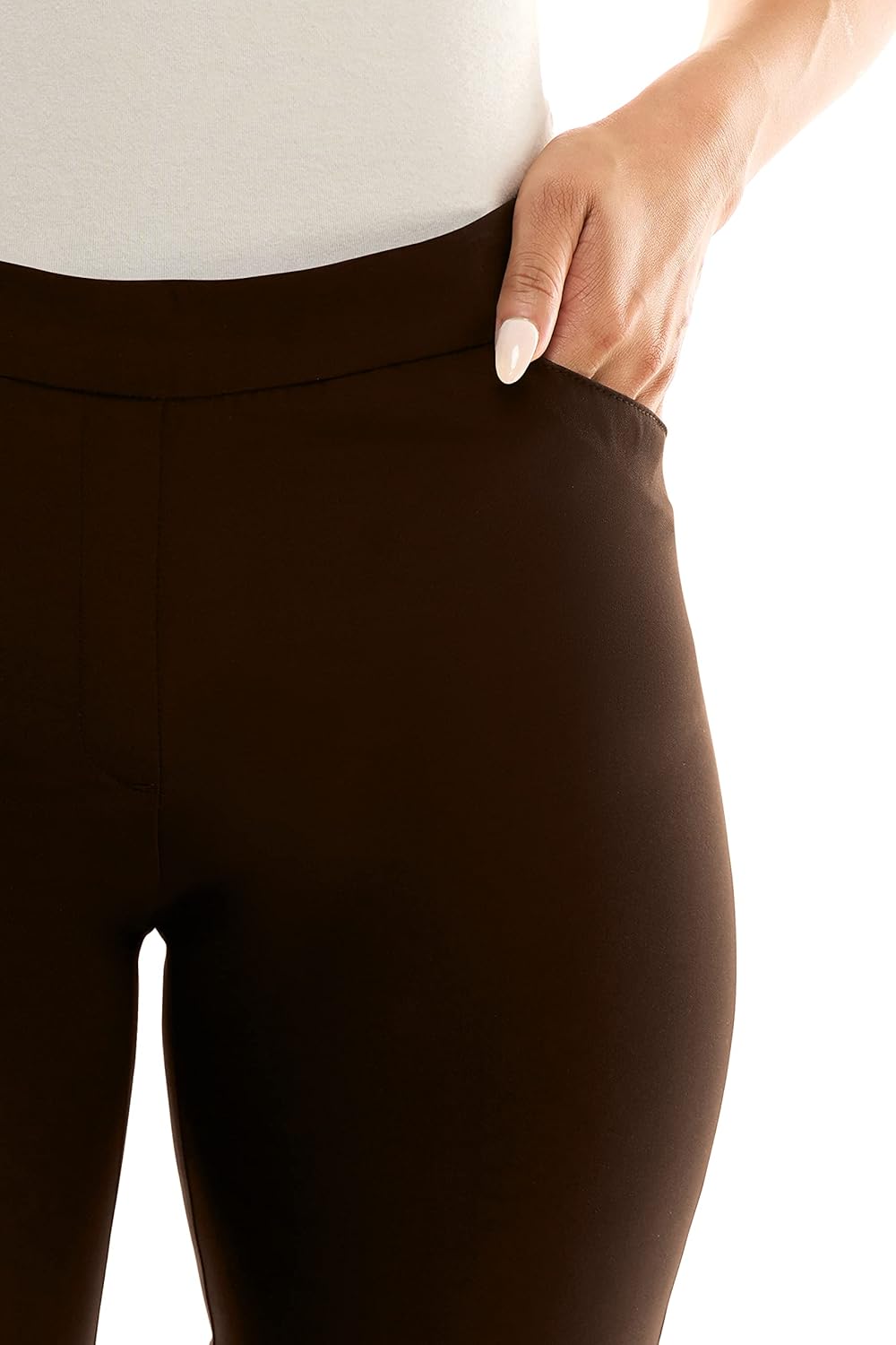 Zac & Rachel Womens Pull-on Ankle Pants with BandCasual Pants - Image 3