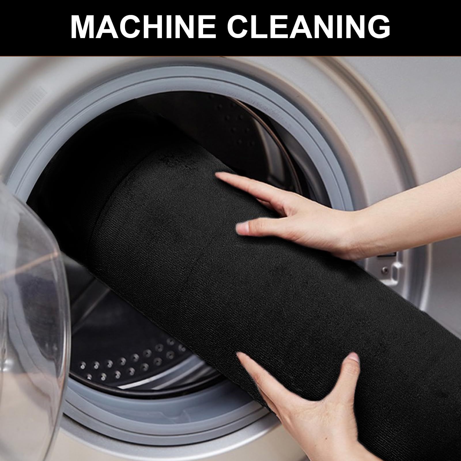 Tappeto Bagno Memory Foam Antiscivolo 40x60 Cm - Super Assorbente E Lavabile, Nero - Foto 4