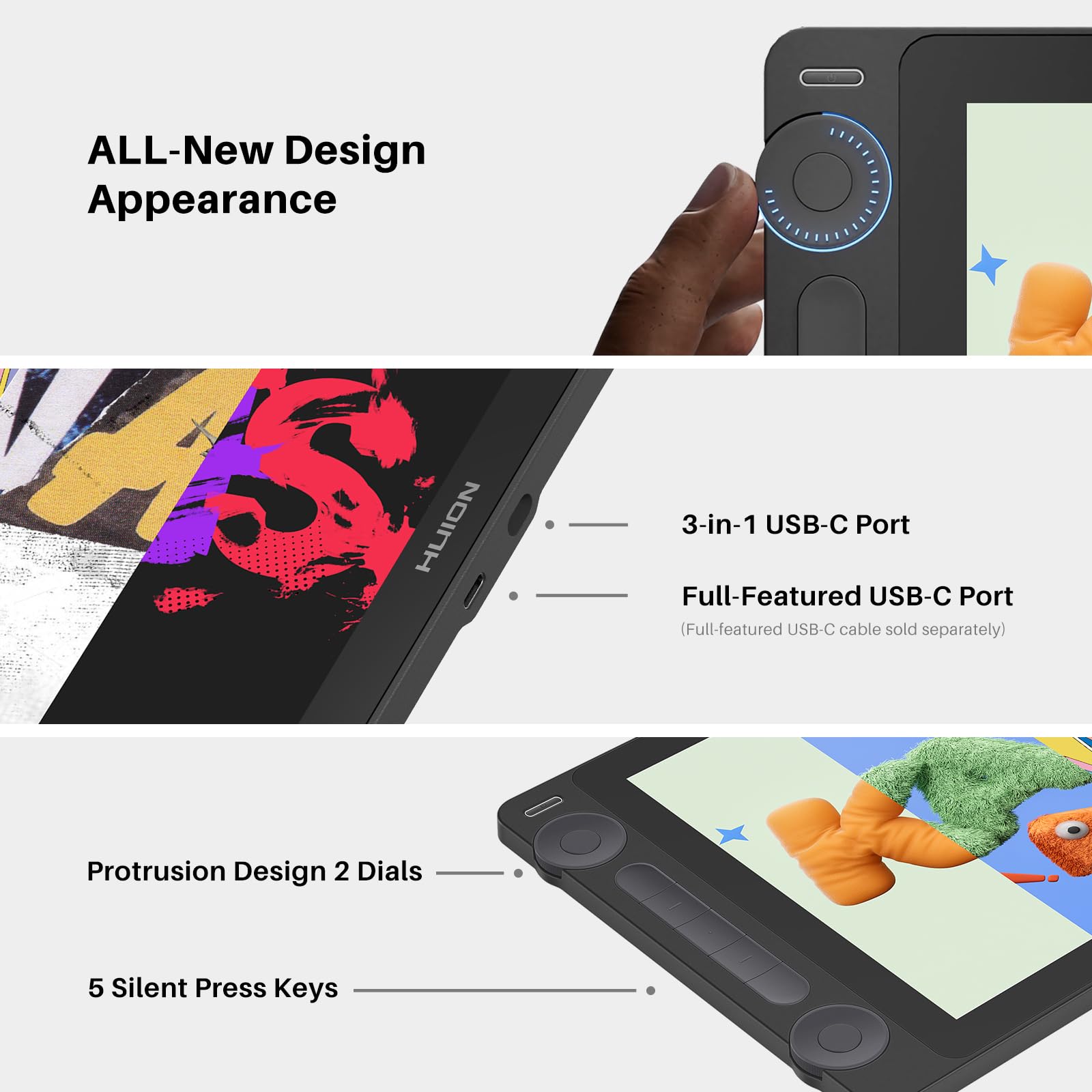 Amazon.com: HUION Kamvas 13 (Gen 3) Drawing Tablet with Screen