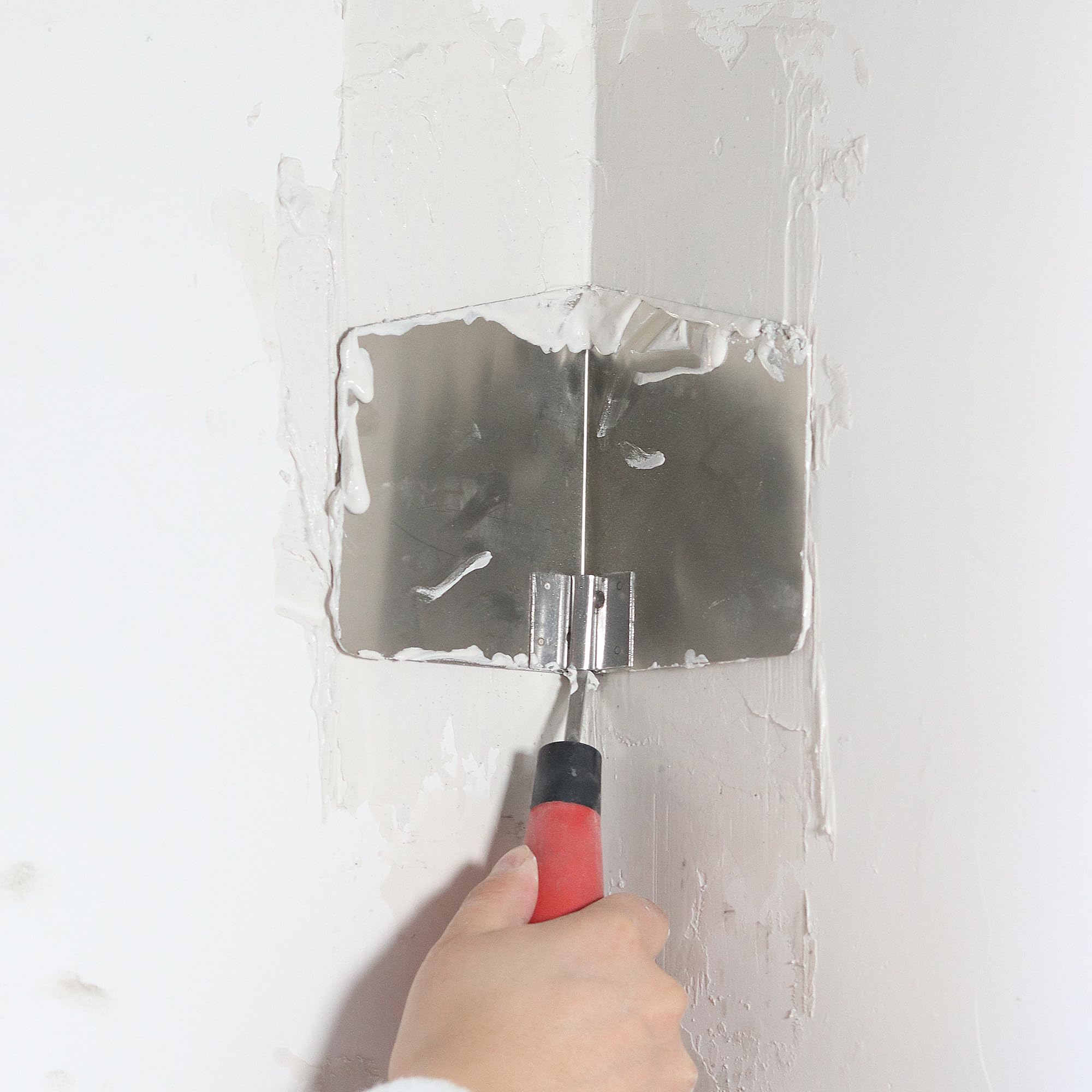 Fishark Set di 2 attrezzi per cartongesso, in acciaio inox, coltello angolare esterno da 12,7 cm e coltello angolare interno 9,9 cm per cartongesso, stucco e cemento