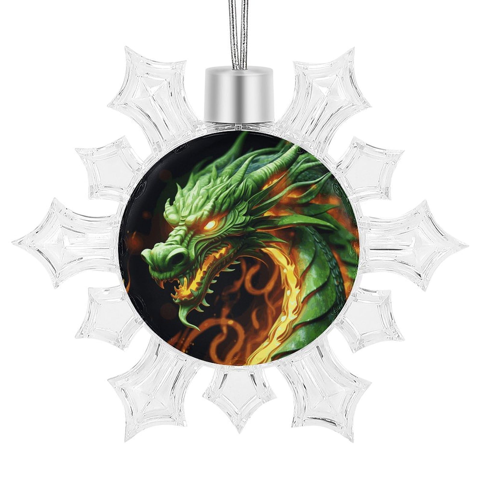 Décoration de Noël flocon de neige dragon pour fête et mariage