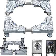 Washing Machine Holder with 4 Legs, 16-26 Inch Stainless Base for Washing Machine, Refrigerator, Dishwasher, Freezer, Static Appliances, with Non-Slip Shock Absorption Function