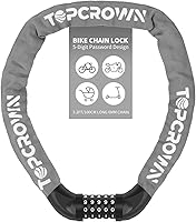 Vista 23 de Candado de Cadena para Bicicleta de 3.2 Pies de Largo, Alta Seguridad, Resistente, Antirrobo, Cerradura de Bicicleta con Combinación de 5 Dígitos