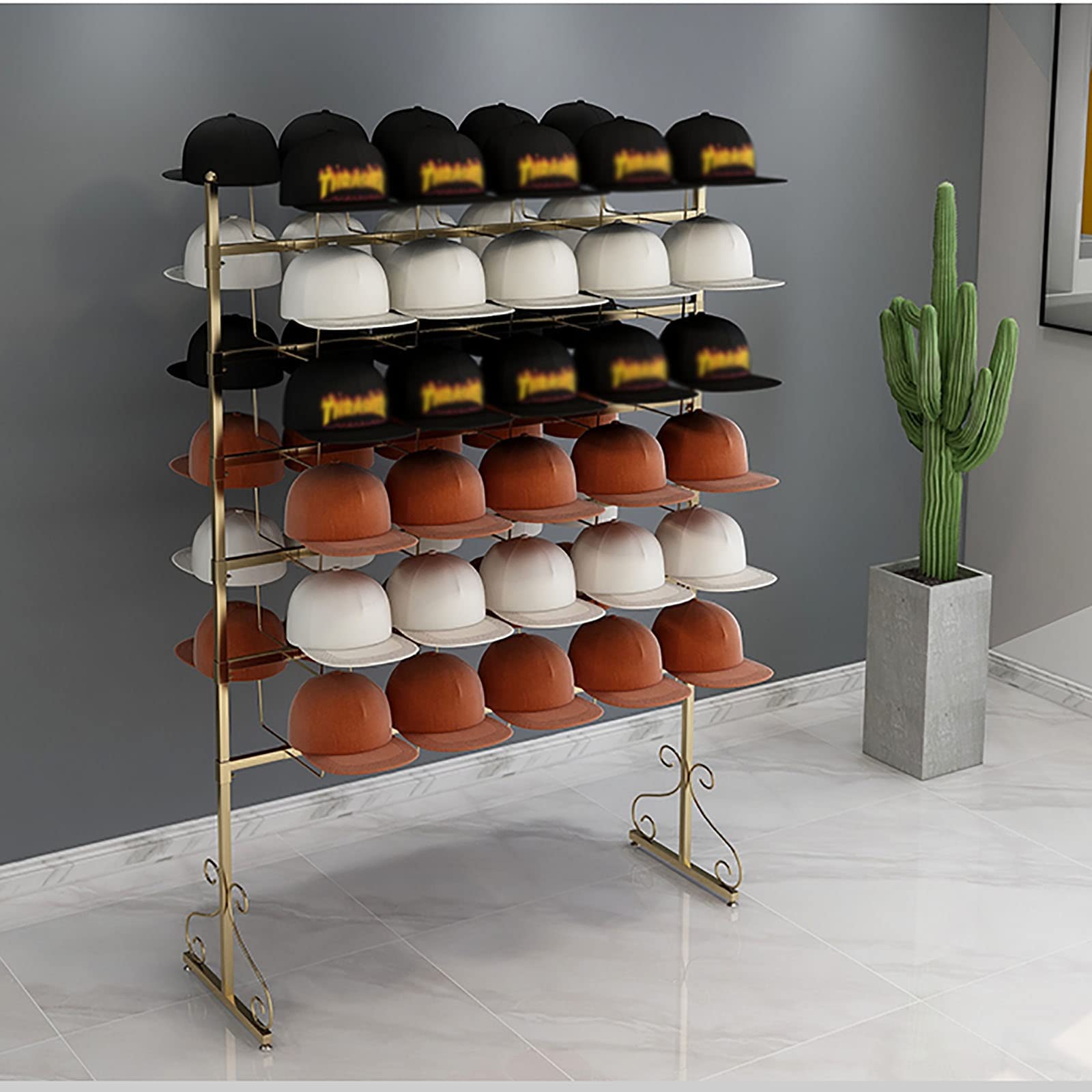 Perchero para Sombreros, Perchero Independiente para Sombreros de béisbol, Gorras de Vaquero y Pelucas, Organizador de Almacenamiento de Sombreros contemporáneo de Gran Capacidad, Soporte de