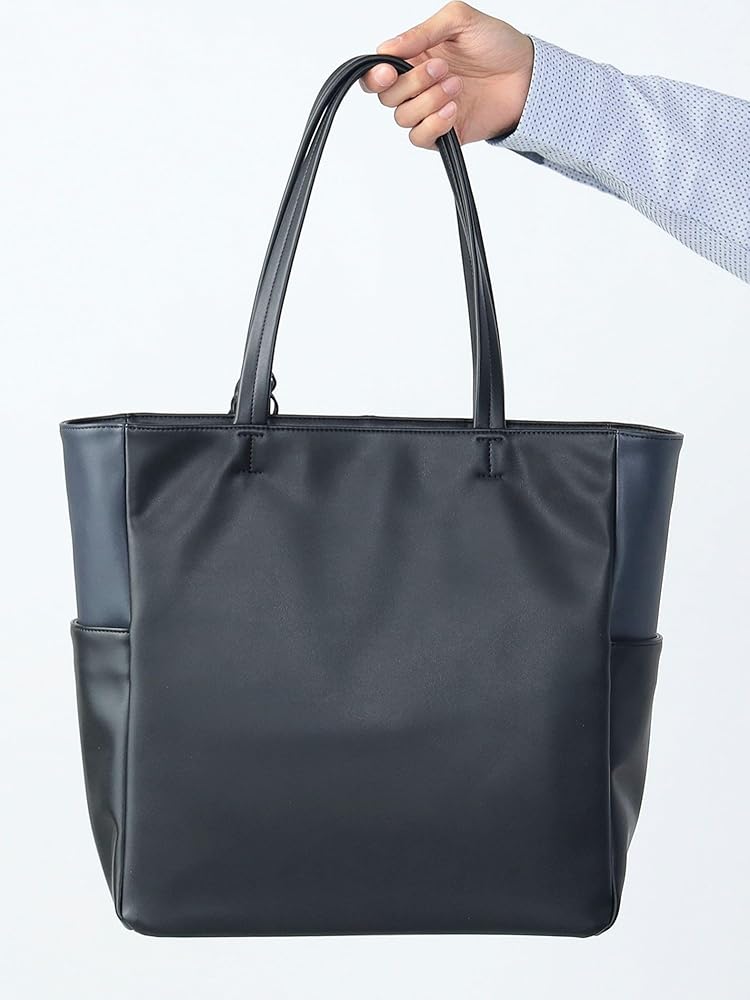 Amazon | [ビームスハート] キャンパス・バッグ フェイクレザー 切替