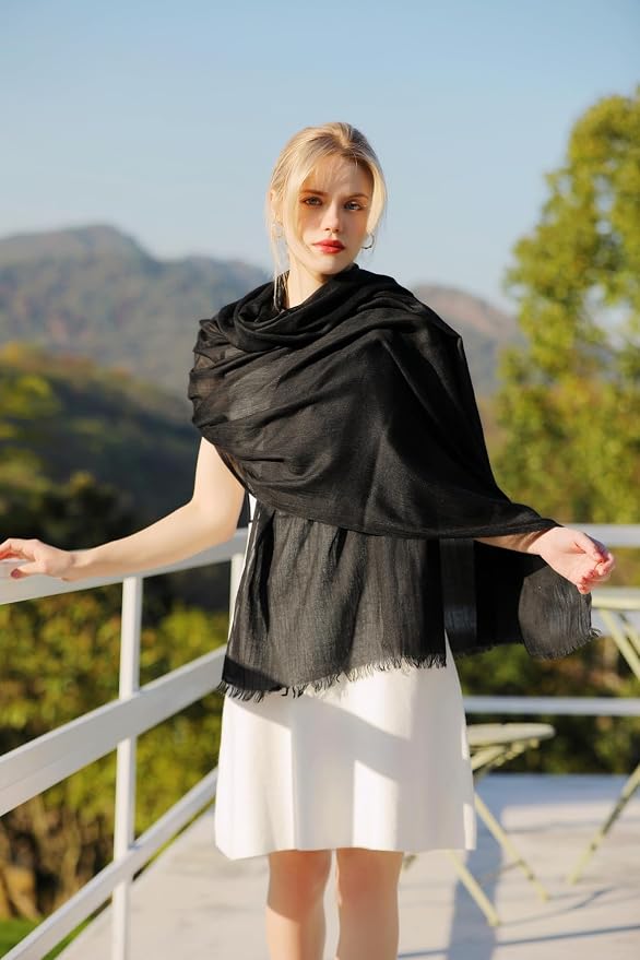 Pashmina para fiesta y boda en algodón miniatura 3