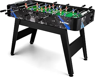 Futbolín, futbolín, futbolín para niños y adultos, 139 x 60 x 80 cm, incluye 2 pelotas, mesa de fútbol con 22 jugadores, contador de goles