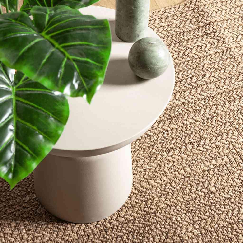 Tappeto per esterni, 80 x 150 cm, effetto iuta, tessuto piatto, per balcone, terrazza e giardino, resistente, per interni ed esterni, in polipropilene, beige