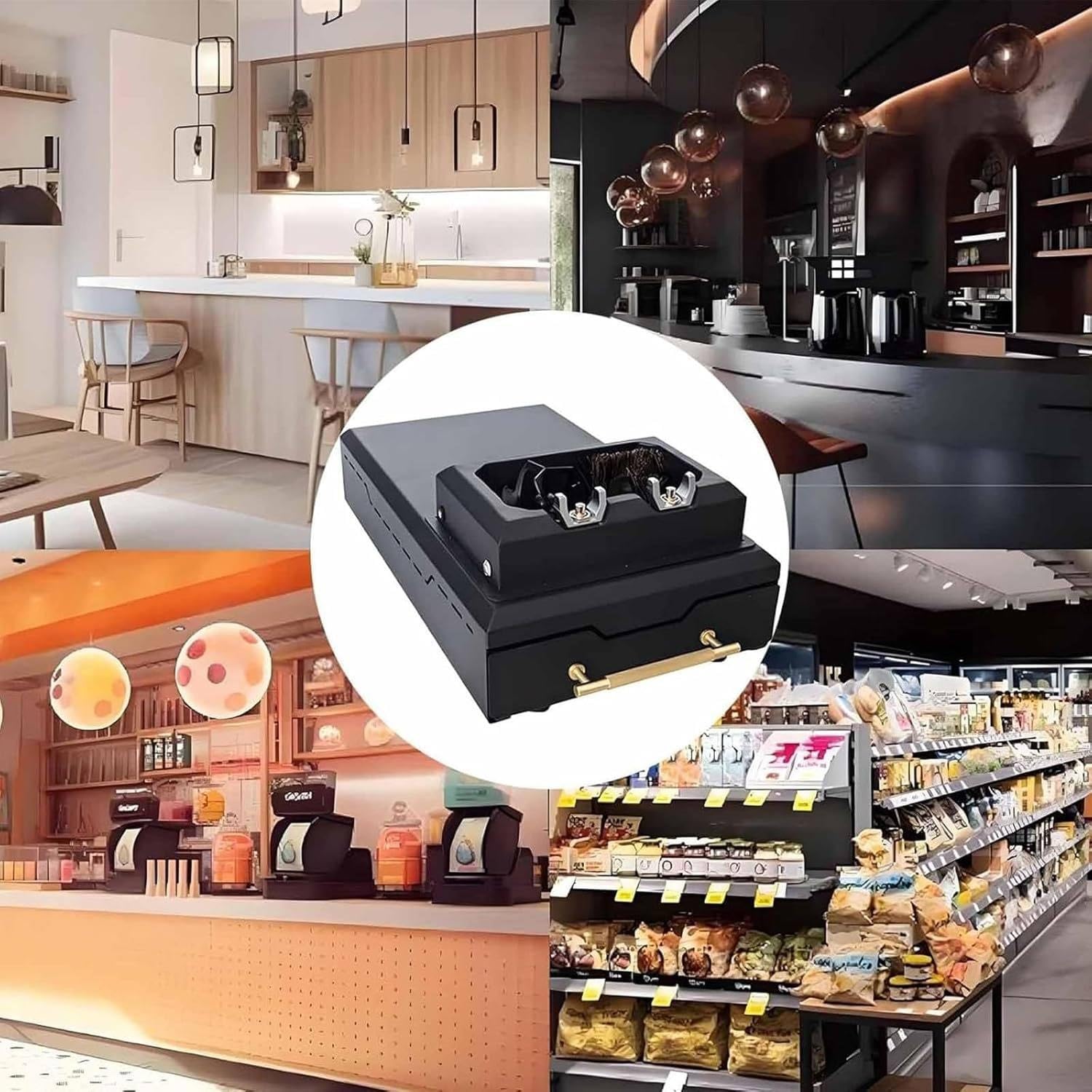 Limpiador Eléctrico Automático De Posos De Café, Máquina Eléctrica De Limpieza De Portafiltros De 58 Mm, con 2 Raspadores Y 1 Cabezal De Cepillo, Limpiador De Posos De Café para Uso Comercial