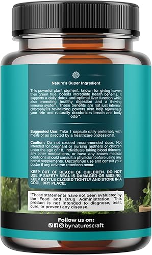 Vista 2 de Cápsulas de clorofila para apoyo de limpieza y desintoxicación, pastillas desodorantes internas para olor corporal con extracto de menta y perejil