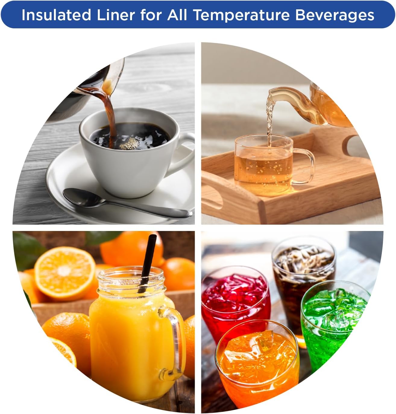 Karat 128 oz Disposable Coffee Dispensers [25 Pack] - Insulated Bulk Coffee Containers with Handle for Hot/Cold Beverages | Leak-Proof for Parties, Catering, Office