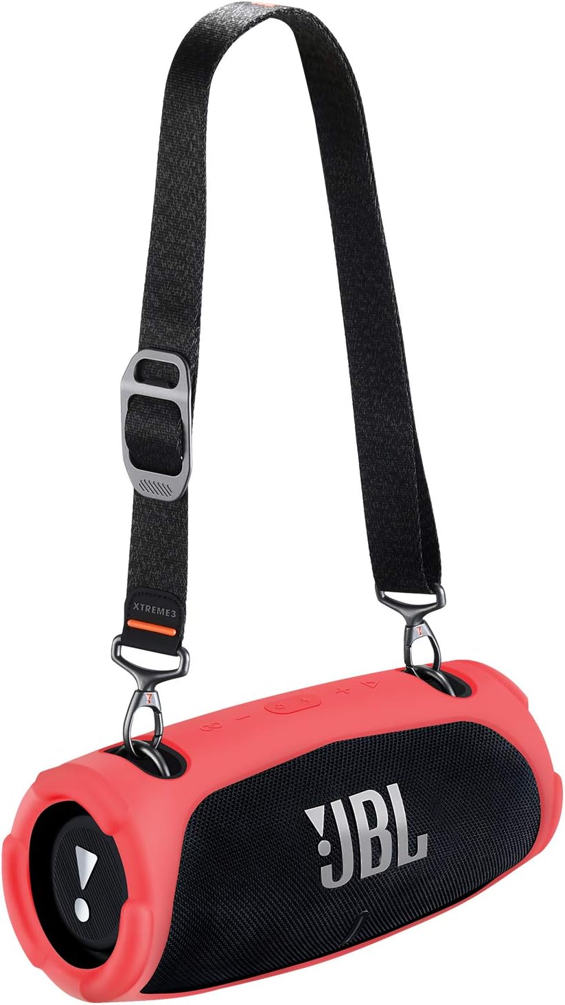 Silicone Protective Cover for JBL Xtreme 3 Speaker - Shockproof Skin Case, Travel-Friendly & Durable Bluetooth Speaker Accessory (Red) - Image 3