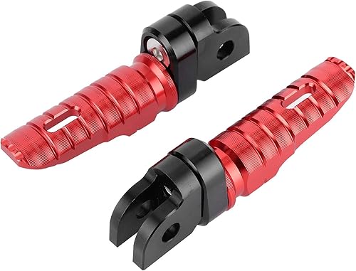 Miniatura 9 de Soportes de clavija de pie, reposapiés delantero izquierdo y derecho, pares para Yamaha MT03 MT25 MT07 MT09 R3 XJ6 (rojo)
