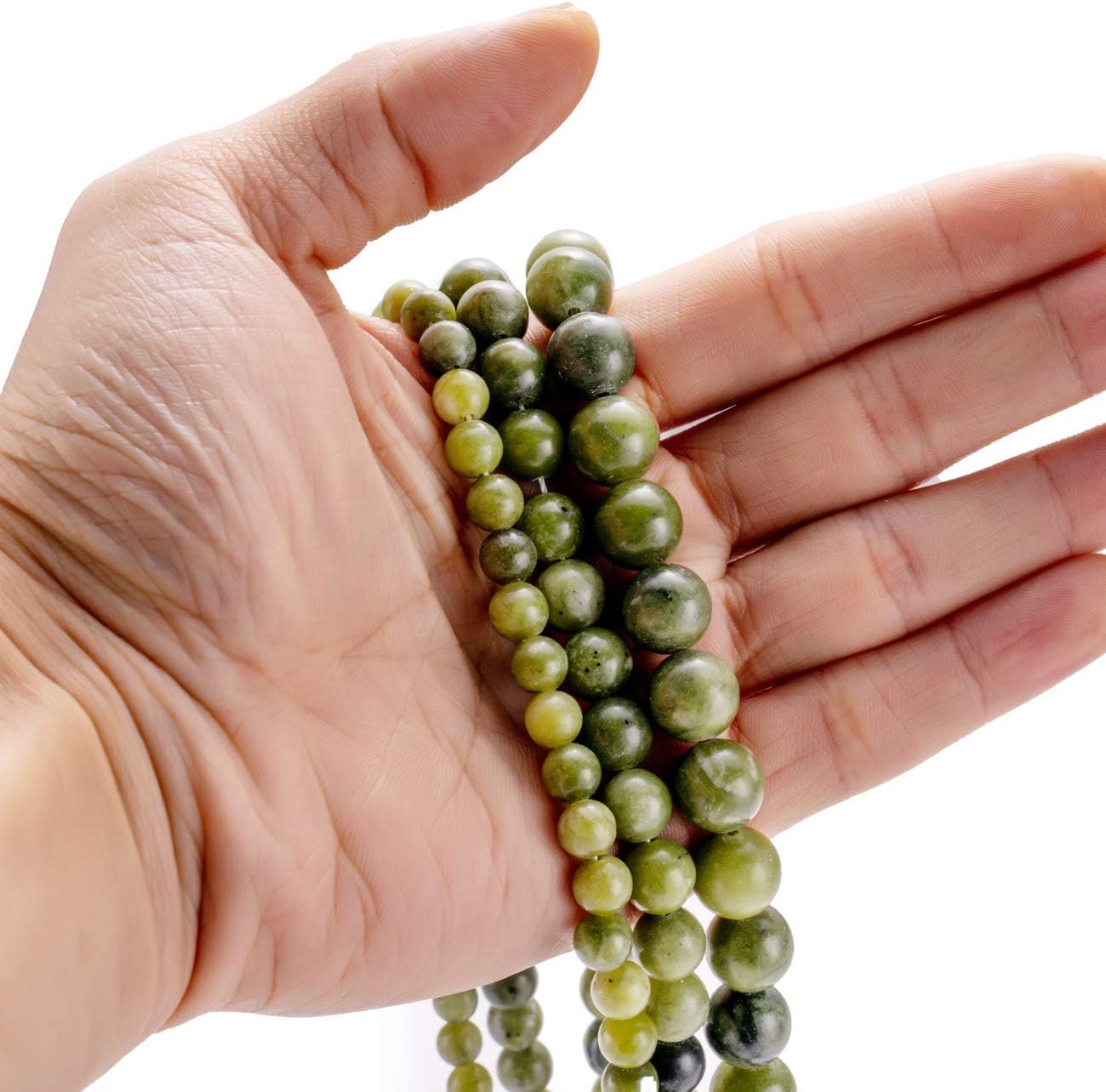 Taiwan Green Jade Natural Stone Round Loose Semi Gemstone Beads for Jewelry Making 10MM 38PCS - Image 4