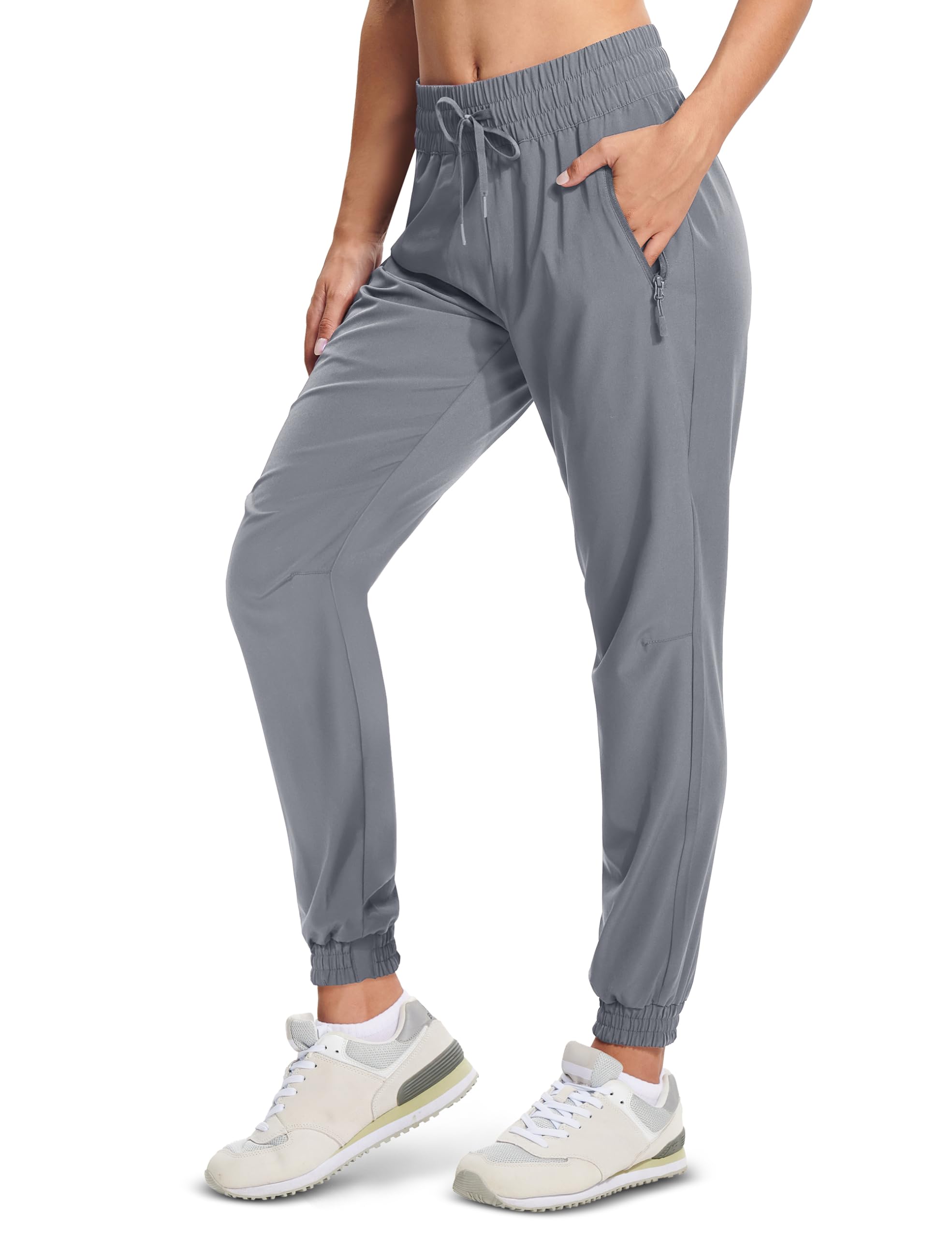 MAGCOMSEN Women's Hiking Pants Lightweight Quick Dry Athletic Running Joggers with Pockets Outdoor Travel Sweatpants