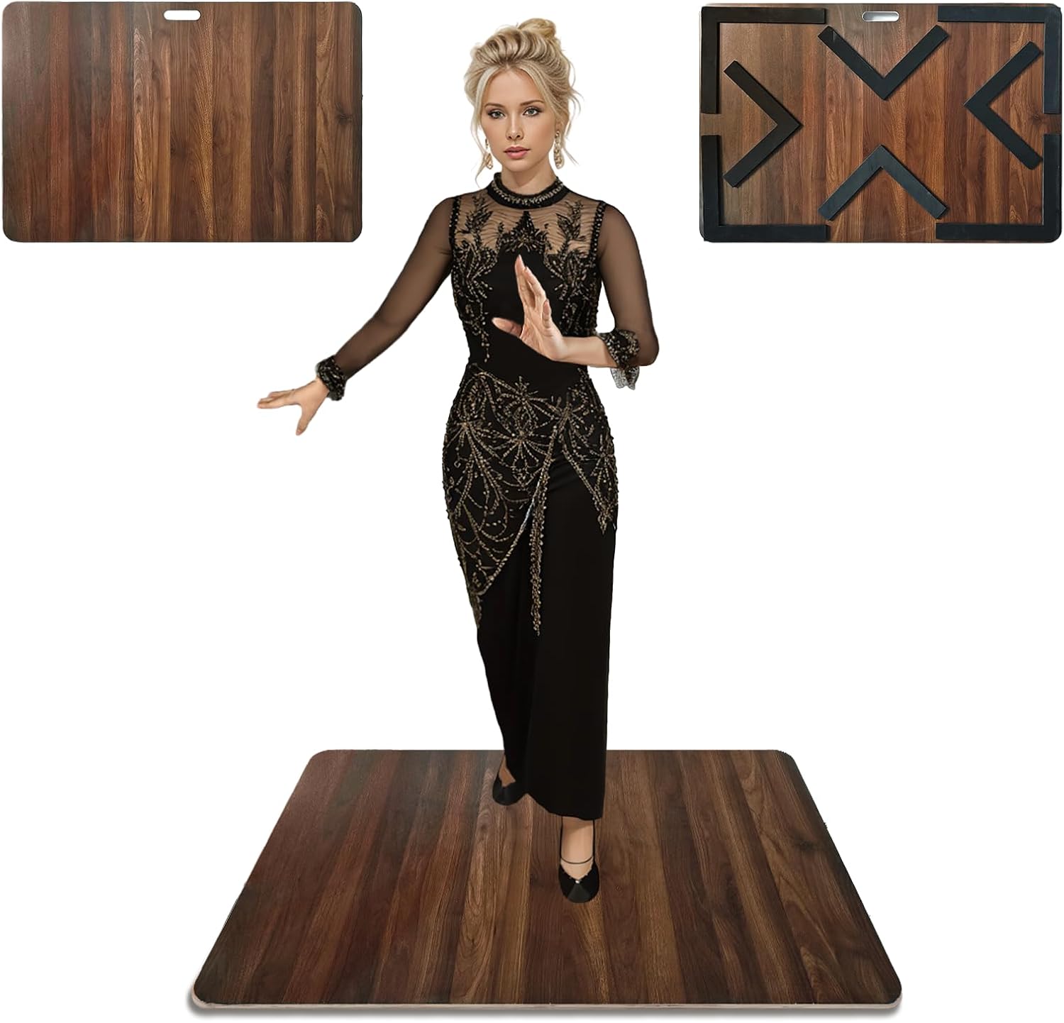 Tap Board for Tap Dancing Portable Tap Dance Board - Ideal for Dancers Home & Outdoor, Portable Stage Platform, Versatile Dance Floor Tiles - Pro-Quality Tap Dancing Practice Board