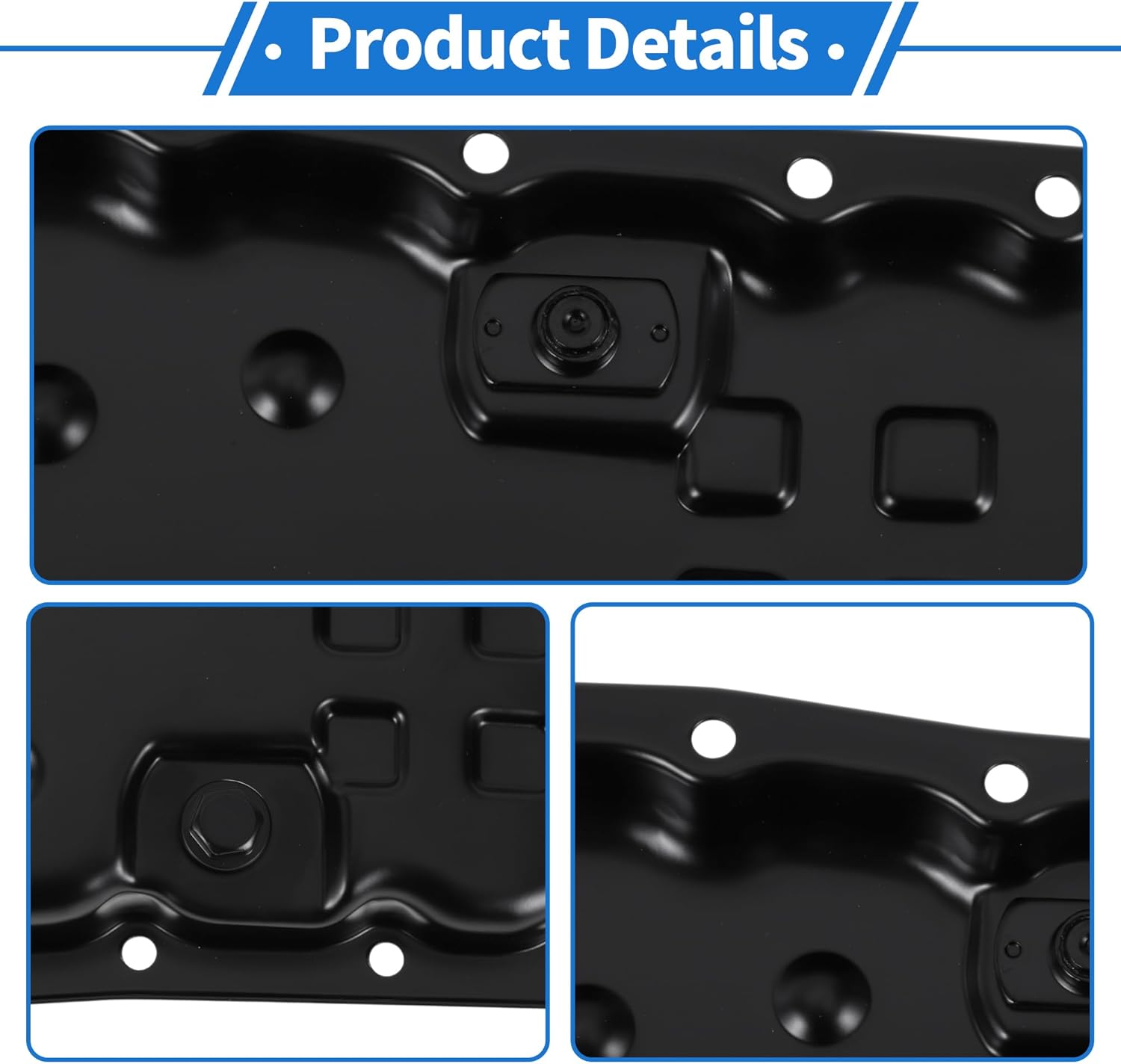 No.2705A062 Engine Oil Pan Oil Pan Sump Transmission Oil Pan for Lancer 2016-2017 L4 2.0L Iron Black