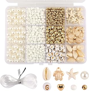 PEUTIER Beach Bracelet Making Kit - Conch Turtle Letter Heart Shape Bead...
