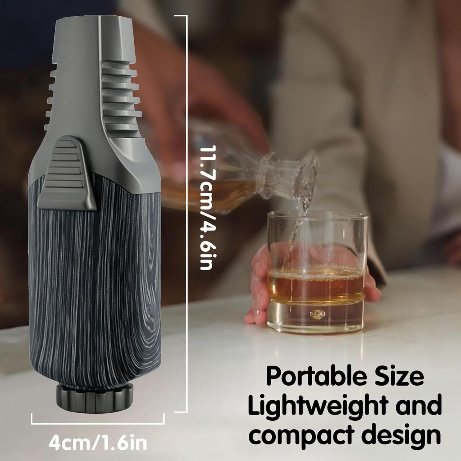 Windproof Adjustable Flame Butane Torch Lighter, Refillable Jet Flame Lighter, Butane Lighter Box for Candles, Outdoor, Creme Brulee (Butane Gas Not Included)(Color:B)