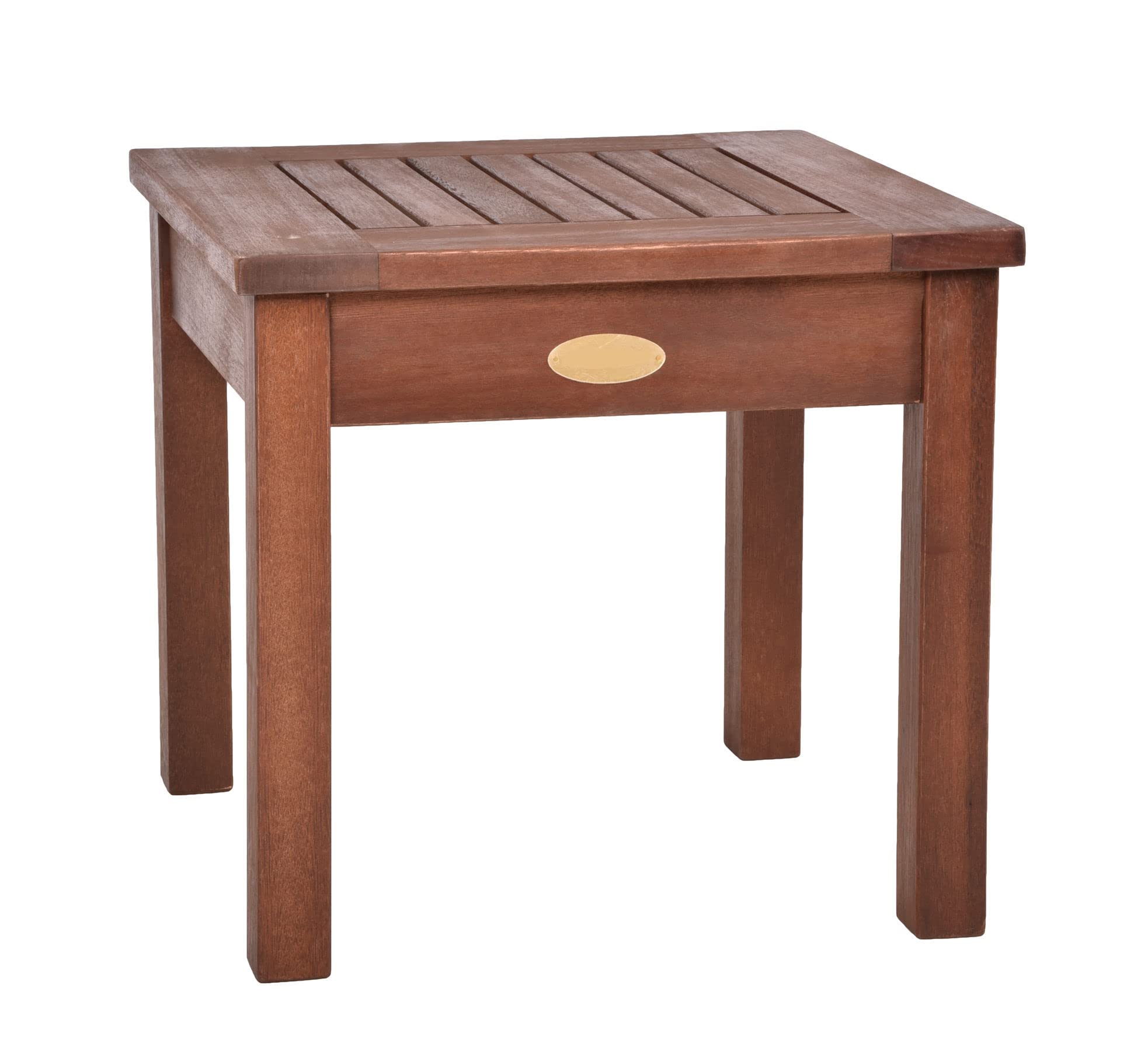 Tavolino da giardino in legno di eucalipto, 40 cm, colore: marrone scuro, piccolo tavolo da giardino in legno massiccio, tavolo per balcone, terrazza, giardino, fiori e piante