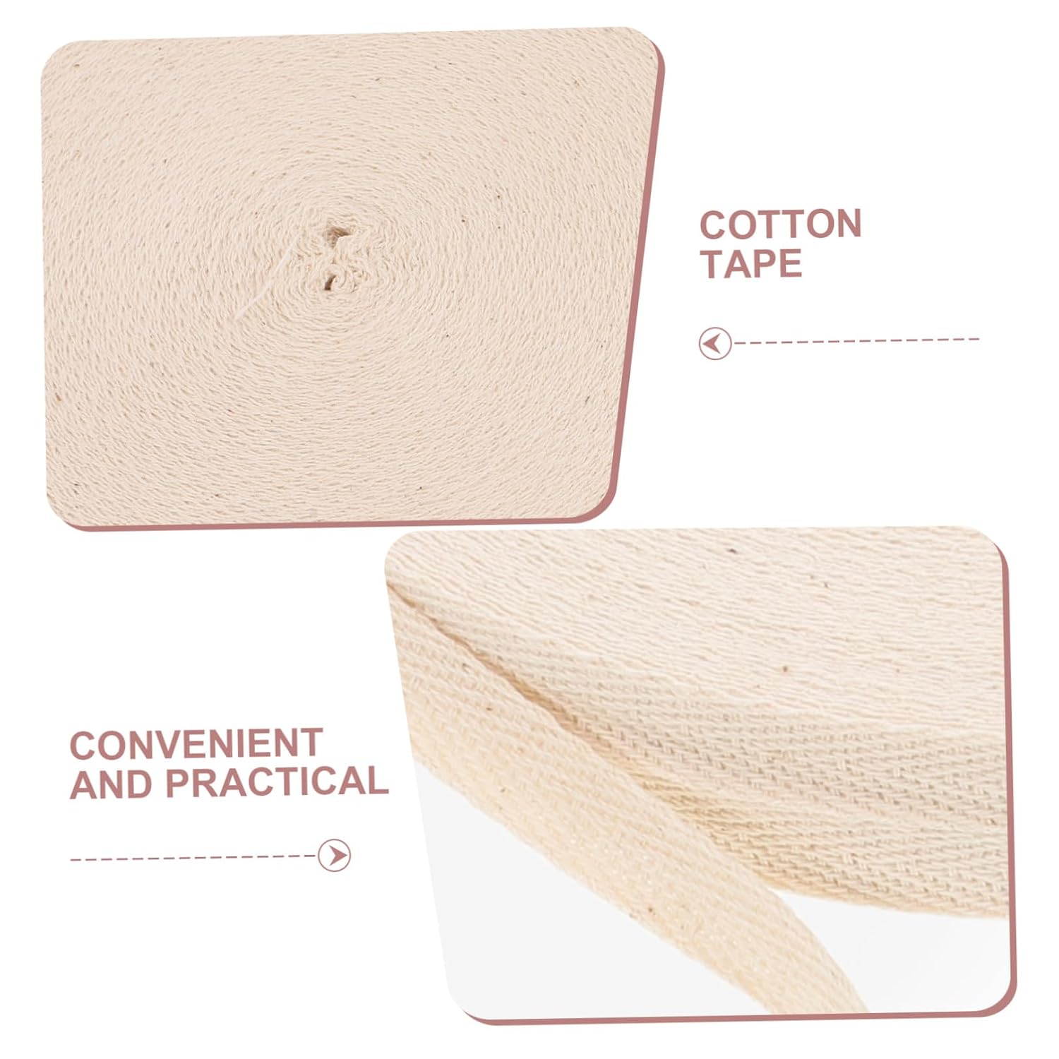 Cotton File Repair Tape and Archival Document Binding Ribbon 1cm Wide, 45m Per Roll, 2 Rolls Full Cotton Bookbinding Cloth Tape for Document Restoration and Book Repair Craft