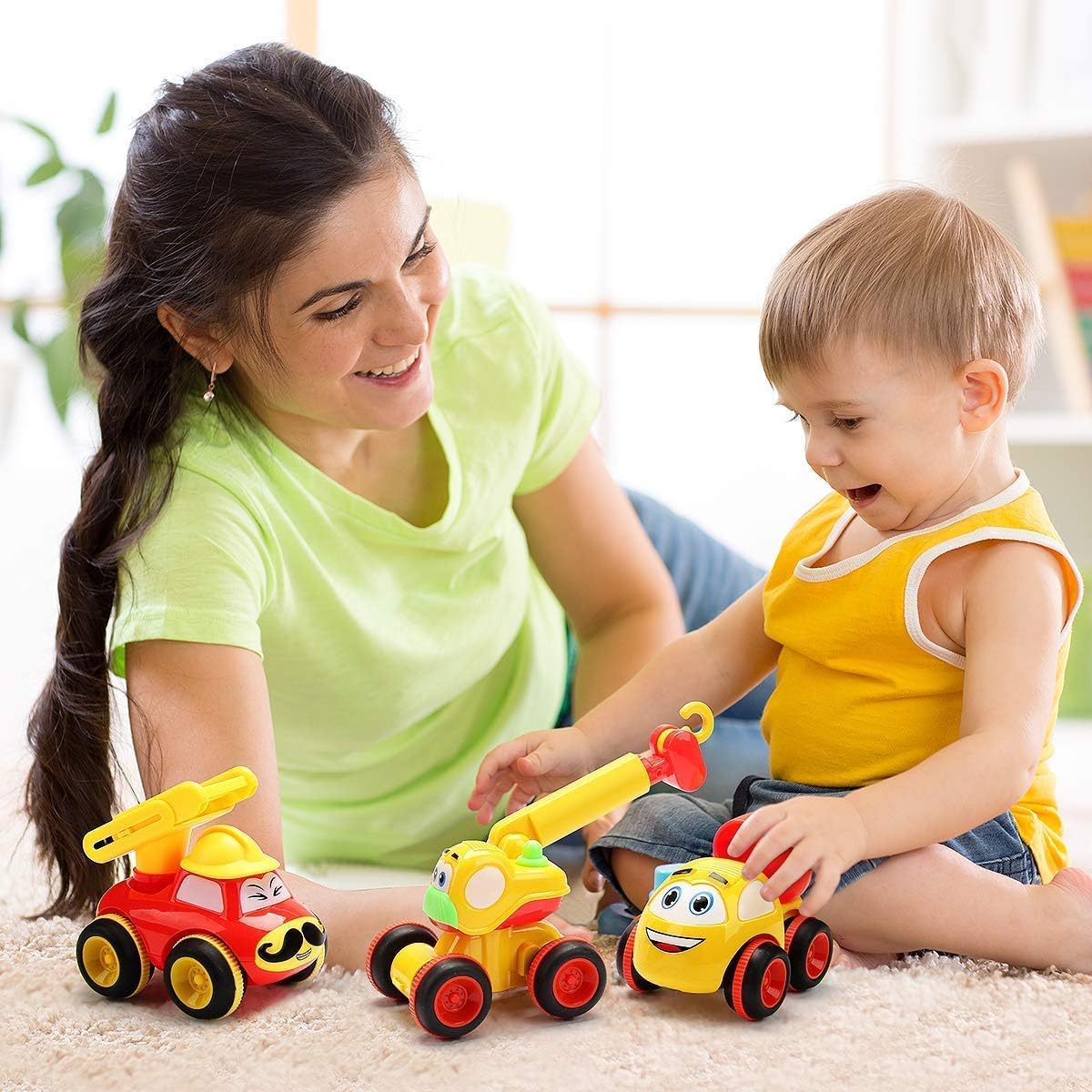 Flаѕh Dеаlѕ - 70% оƒƒ Toys for a 2 Year Old Boy - 3 Friction Powered Trucks for 2+ Year Old Boys, Push & Go Cars Cartoon Construction Vehicle Set - Best Toddler Boys Toys & Toy Trucks, Play Pull Back Car, Idea 🔥 Toys for a 2 Year Old Boy - 3 Friction Powered Trucks for 2+ Year Old Boys, Push & Go Cars Cartoon Construction Vehicle Set - Best Toddler Boys Toys & Toy Trucks, Play Pull Back Car, Idea