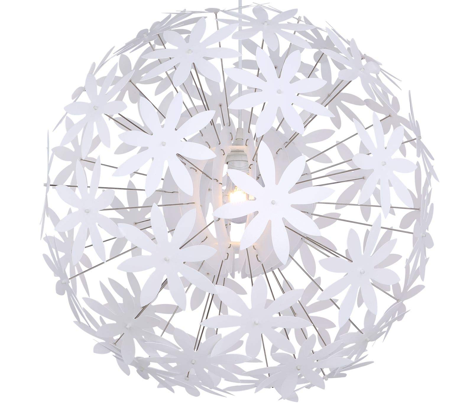 GLOBO Pendelleuchte Hängeleuchte Deckenleuchte, Wohnzimmerlampe, Blüten-Design, E27-Fassung, D 60 cm
