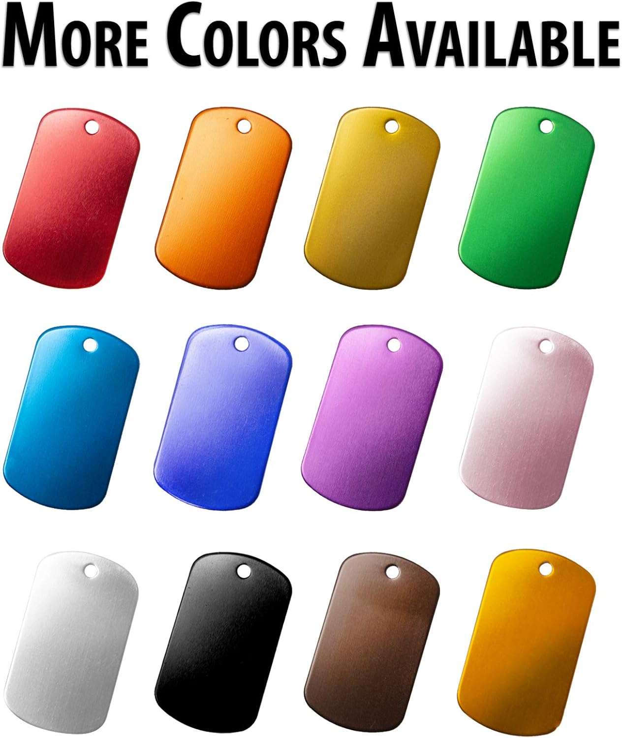 Custom Bulk Your Logo Aluminium Military Dog Tags, Purple, 25 pc