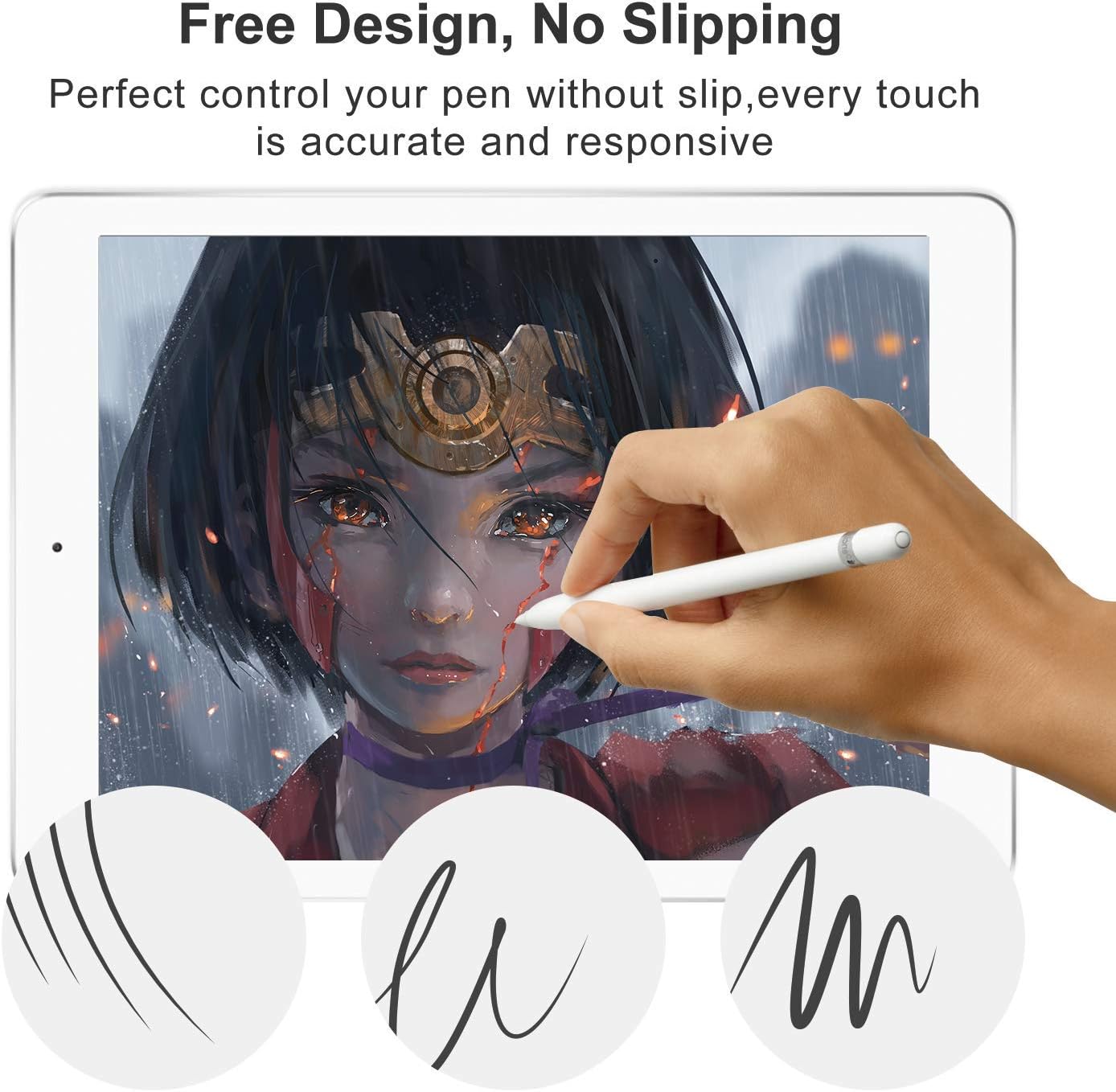 XIRON [2 PACK] Paper Screen Protector for iPad 9th/8th/7th Generation (10.2 Inch, 2021/2020/2019), Matte PET Film for iPad 10.2, Write and Draw Like on Paper, Anti Glare Screen Protector image 6 of 8 B07YYY1DDZ