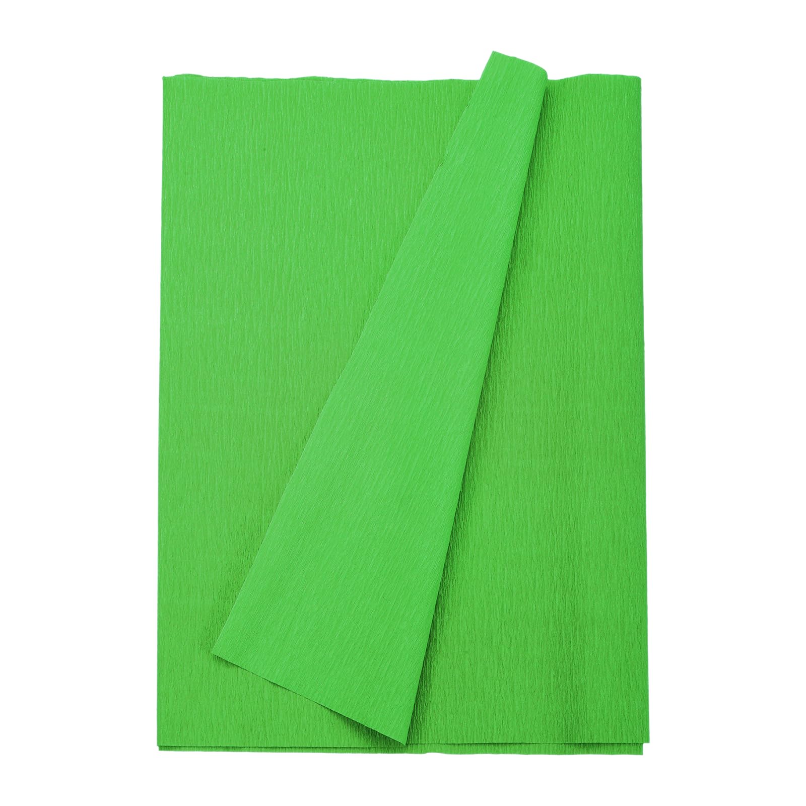 sourcing map Crepe Paper Roll 8.2ft Long 13 Inch Wide for Wedding Ceremony Various Large Festivals Decoration, Bright Green