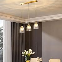 Vista 7 de Paquete de 3 pantallas de vidrio transparente, cubiertas de pantalla de vidrio en forma de campana para reemplazo de lámparas de ventilador