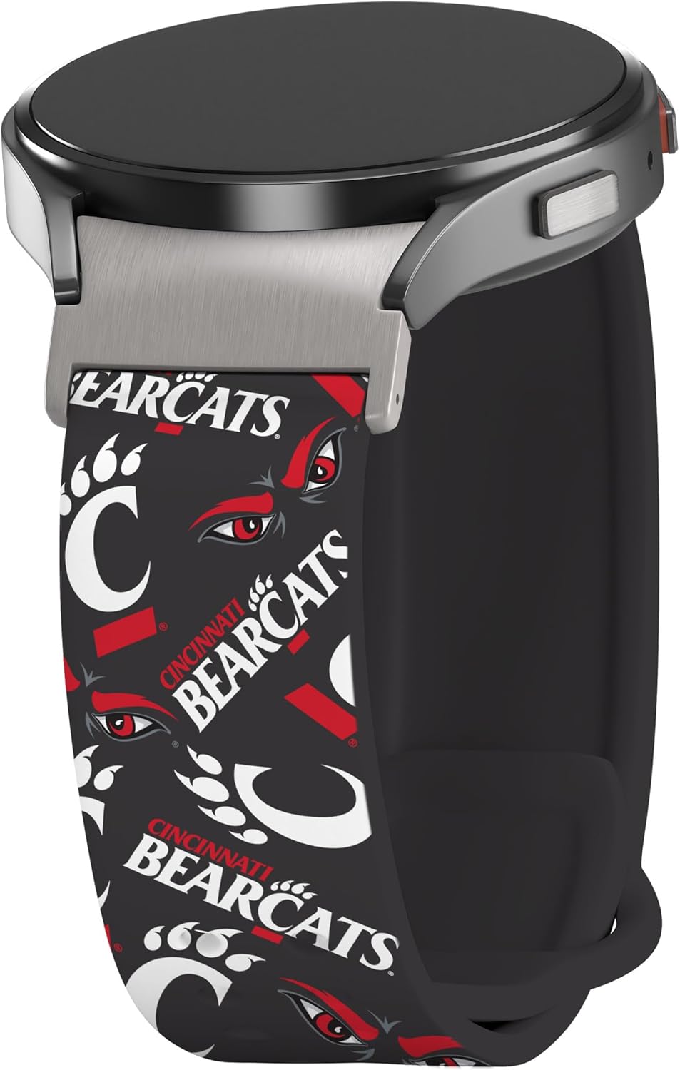 Affinity Bands Cincinnati Bearcats HD Fitted Watch Band Compatible with Samsung Galaxy Watch 4-7 (Short Scattered)
