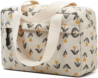 Large Makeup Bag for Women Corduroy Cosmetic bag Make up Bags Zipper Pouch with handle Cosmetic Organizer Toiletry Bag for Travel Storage