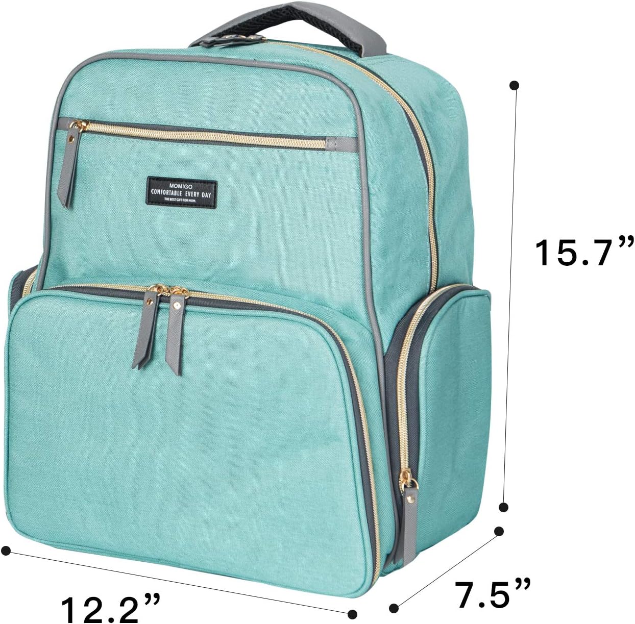 MOMIGO Breast Pump Backpack Diaper Bag - Multi-Function Mommy Outdoor Working Backpack with Insulation Pocket