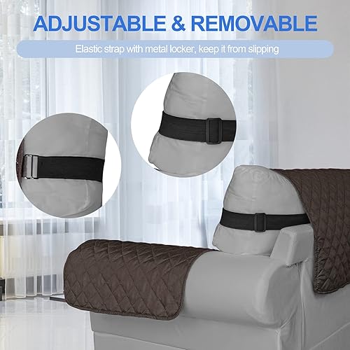 Miniatura 6 de SPECILITE Funda acolchada reversible para sofá de 3 cojines 66 pulgadas de ancho protector de muebles resistente a desgarros para mascotas perros