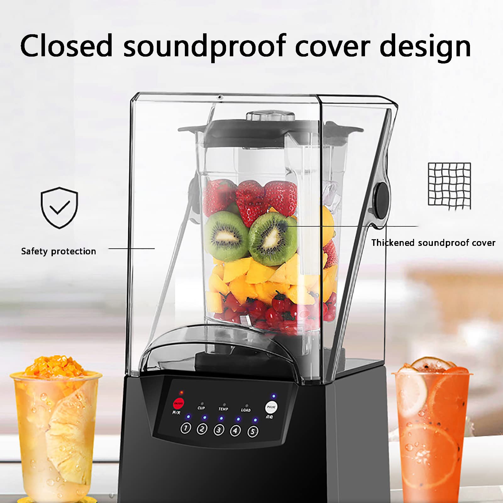 Amazon.co.jp: ブレンダースムージーマシン、ノイズリダクション2200W