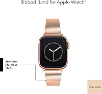 Vista 4 de Anne Klein Correa de acero inoxidable para Apple Watch, segura, ajustable, correa de repuesto para Apple Watch, se adapta a la mayoría de muñecas