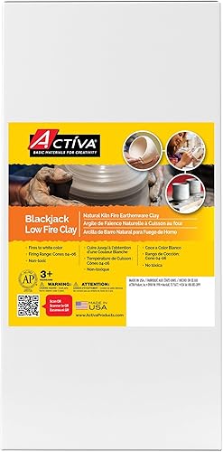 ACTIVA Blackjack Low Fire Clay, 25 libras Blanco