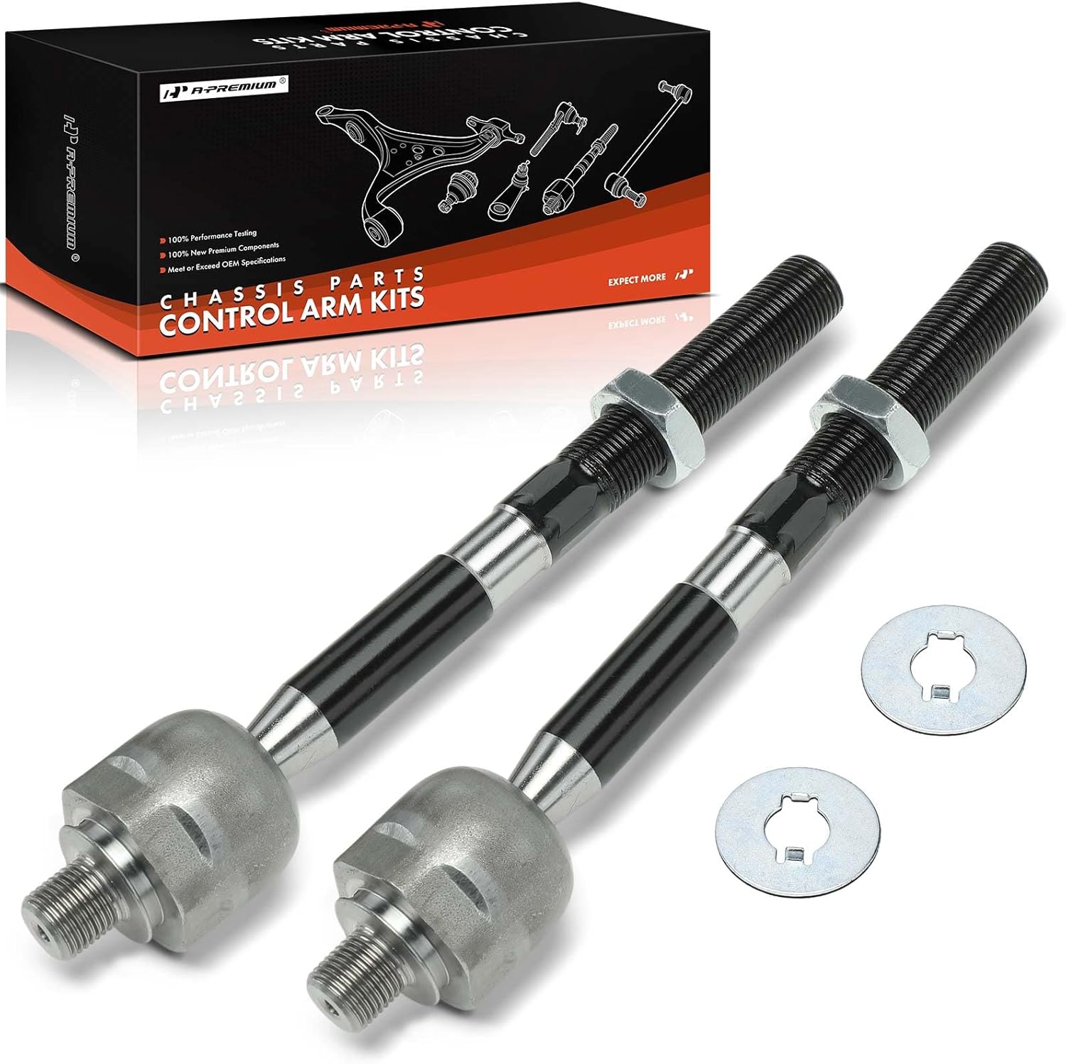 A-Premium 2 x Front Inner Tie Rod Ends, Compatible with Jeep Grand Cherokee & Dodge Durango, 2011 2012 2013 2014 2015