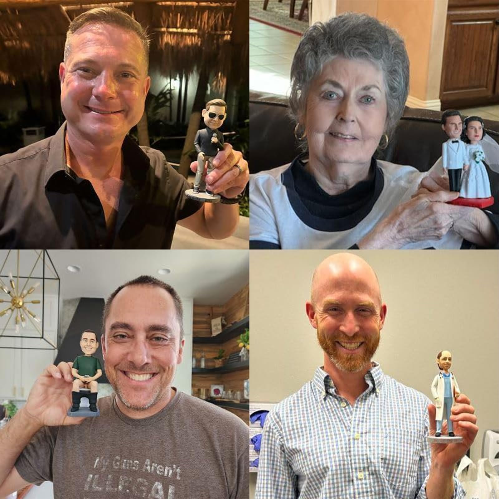 Figuras personalizadas de Bobbleheads para golfista, cumpleaños, Acción de Gracias, Navidad, para hombre, papá, jefe, tío, amigos, compañero de trabajo