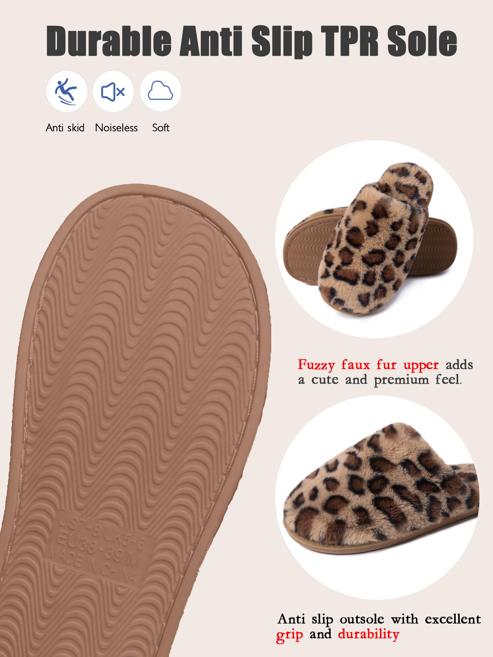 Coswind Pantofole Donna Uomo Invernali Ciabatte Pelose Peluche Calde with Memory Foam Imbottite Casa Antiscivolo Mocassino Scarpe Morbide Comode Unisex Eleganti