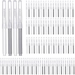 Patelai 100 Pieces Braces Brush for Cleaner Interdental Brush Toothpick Dental Tooth Flossing Head Oral Dental Hygiene Flosser Toothpick Cleaners Tooth Tool(White, Grey,Ideal Size)