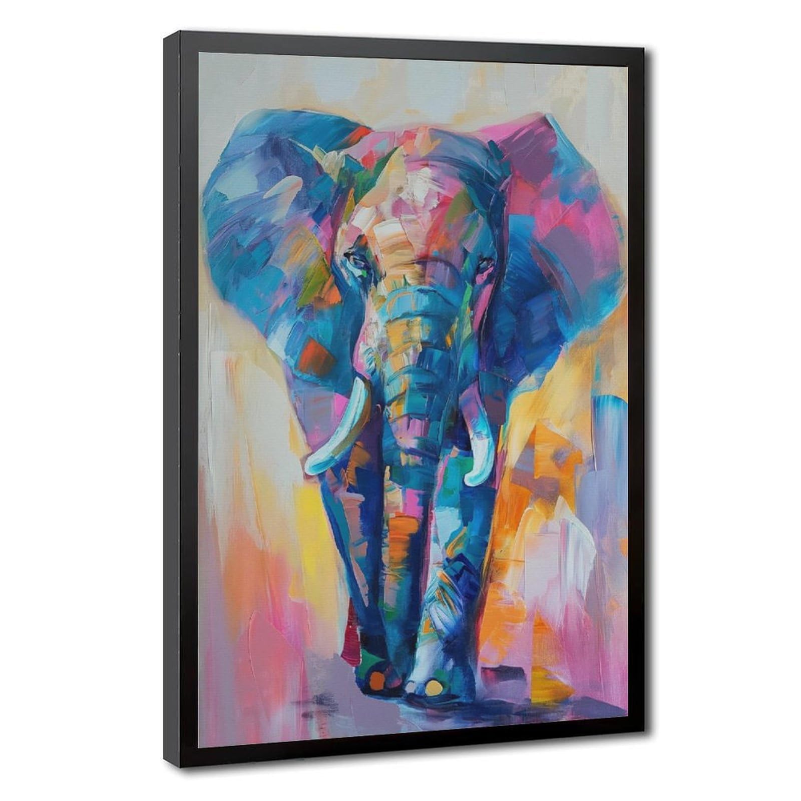 Bareronor Watercolour Elephant Poster Canvas Poster Bedroom Decor Landscape Office Room Decor Gift 24" L X 36" W