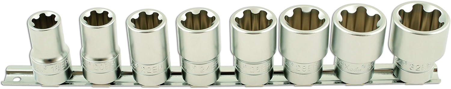 Laser 5656 Torx Plus Socket Set, 1/2-inch Dia