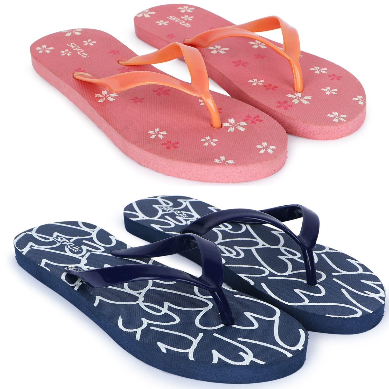 Cordmans Womens Floral Print Flip-Flops, Navy Blue and Pink, Set of 2 Pairs -5 (B0DHSHDXJM) Amazon Price History, Amazon Price Tracker