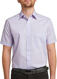 Double TWO Grande Hombre Talla Grande SHX3300 Clásico Camisa Manga Corta Negro 52" To 66" Chest
