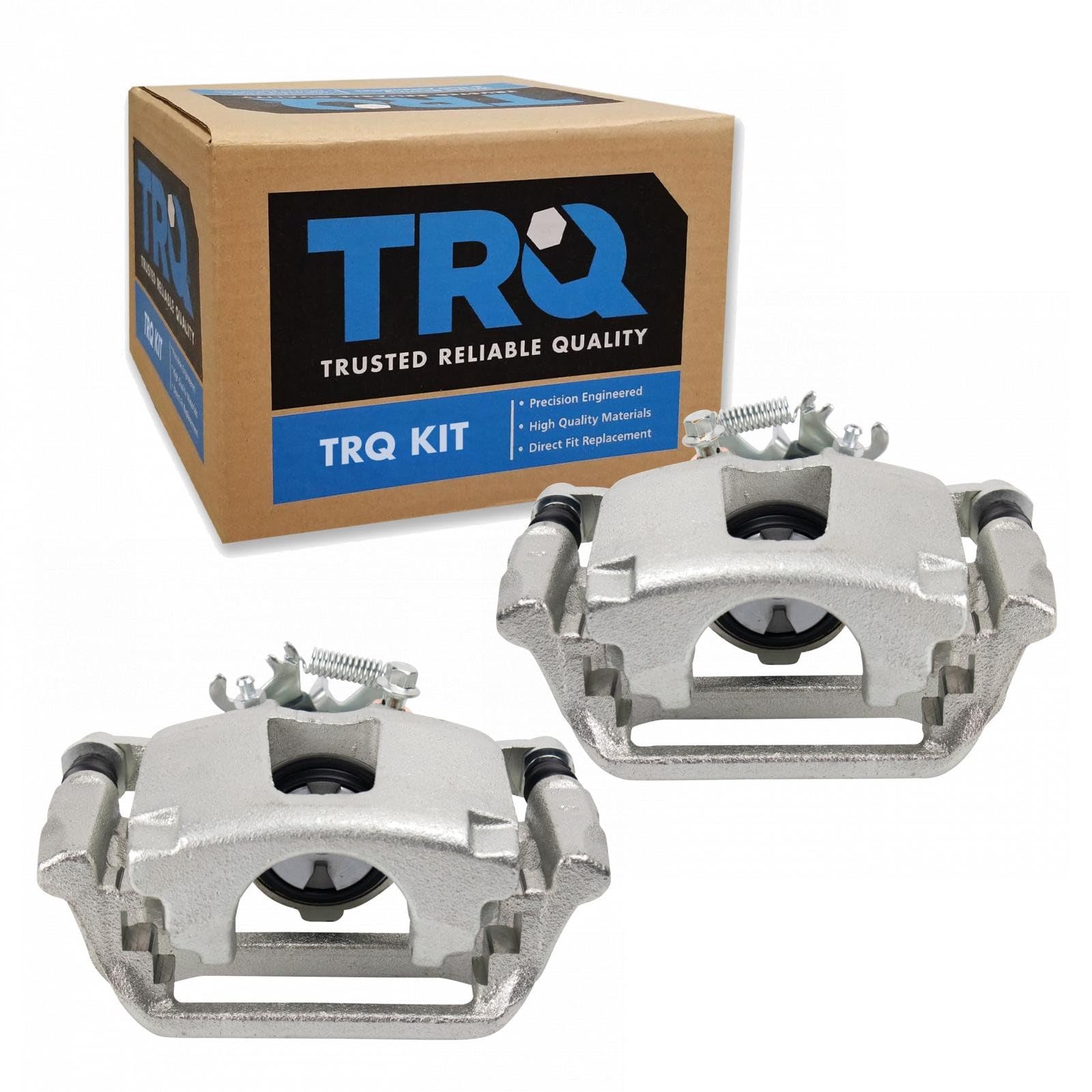 TRQ Rear Left and Right Brake Caliper Set Caliper Brackets Hardware